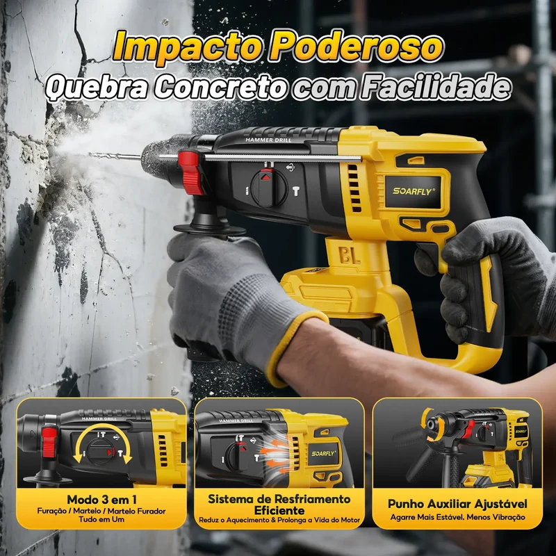 Imagem 4 de [SOARFLY] Kit Ferramentas 4 em 1 48Vf | Íon Lítio Baterias