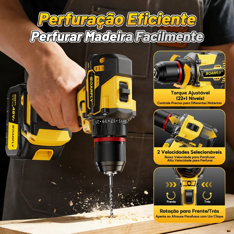 Imagem 5 de [SOARFLY] Kit Ferramentas 4 em 1 48Vf | Íon Lítio Baterias